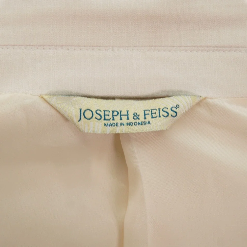 Joseph & Feiss Silk Cotton Bamboo Cream Blazer 38L Tagged 42L